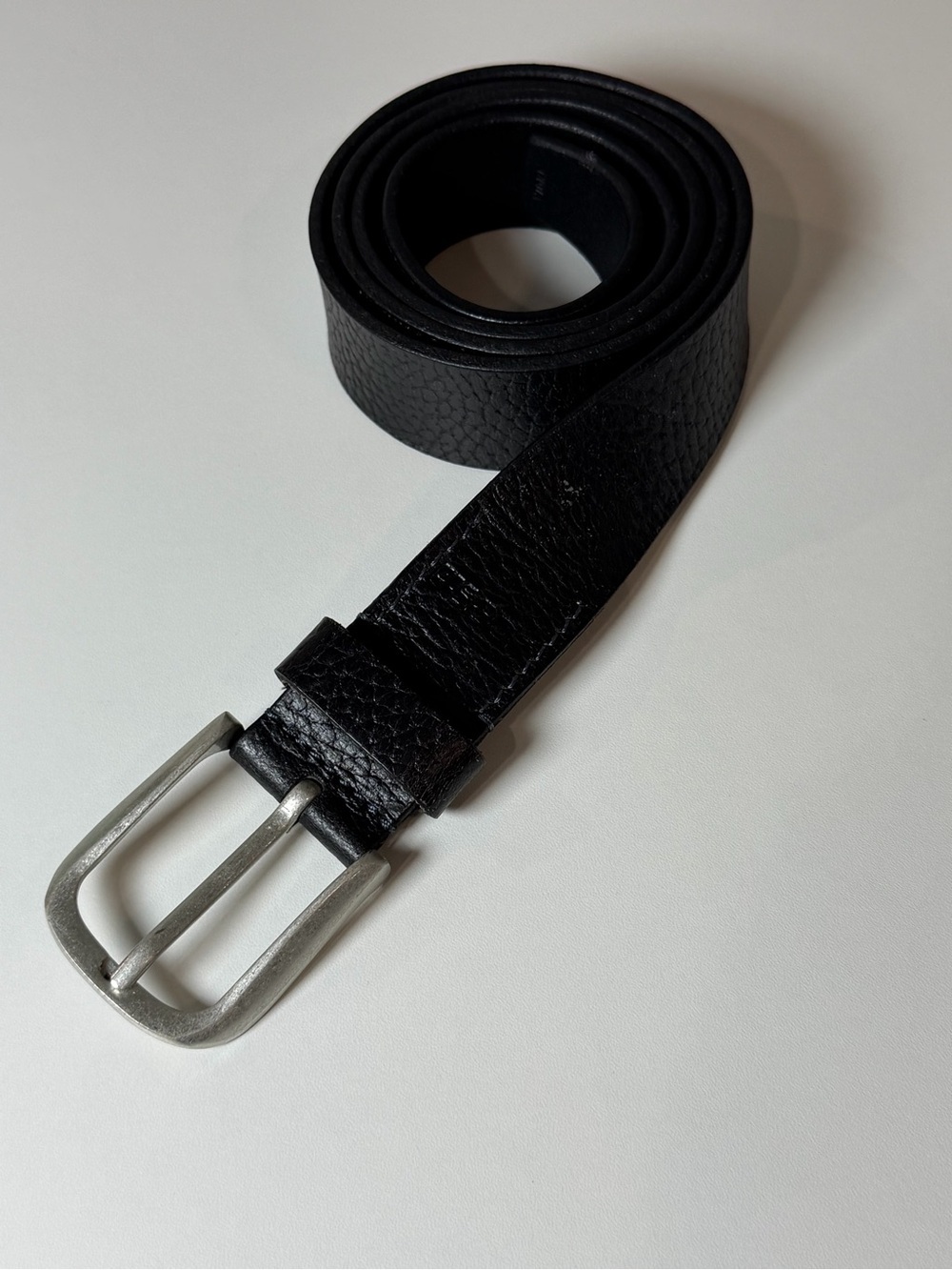 Joe's Jeans 38W Black Genuine Leather Pebble Textured Men's Belt Excellent